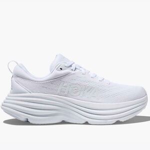 Hoka Bondi 8 Running Shoe Wide Width 8.5D White